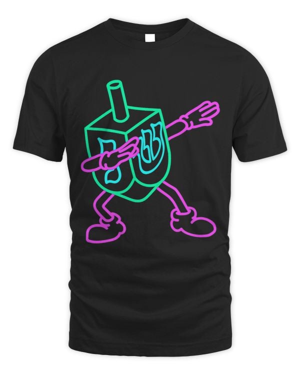 Dabbing Dreidel T Shirt Funny Hanukkah Gifts For Kids