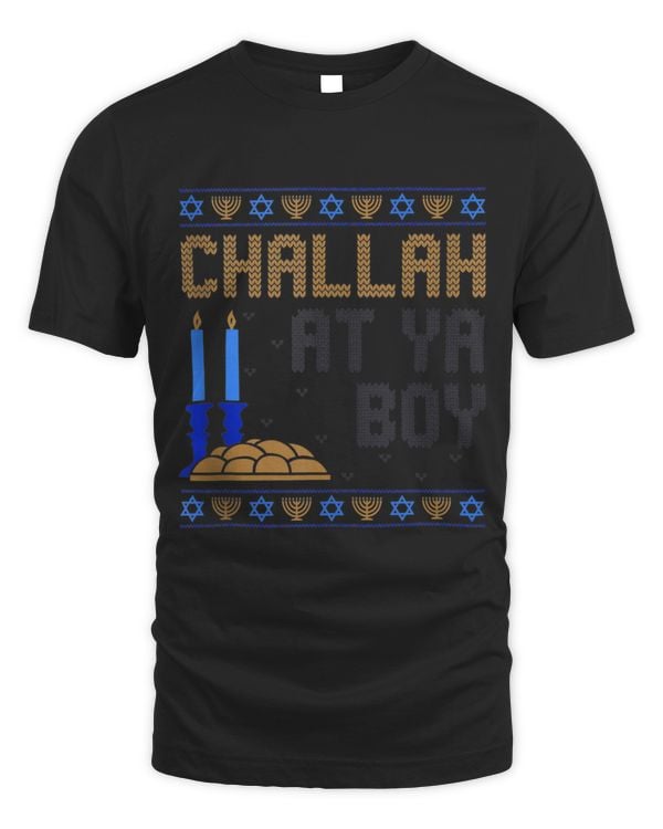 Ugly Hanukkah Funny Chanukah Challah At Ya Boy Jewish Hebrew