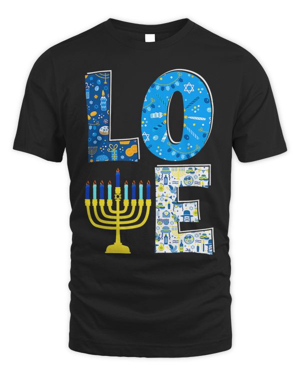 Love Cute Hanukkah Decoration Menorah Pajama Matching Family