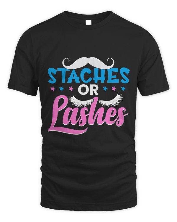 Staches Or Lashes Boy Or Girl Funny Gender Reveal Party