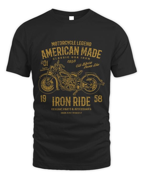 Retro American Vintage Style Motorcycle Distressed Design 5