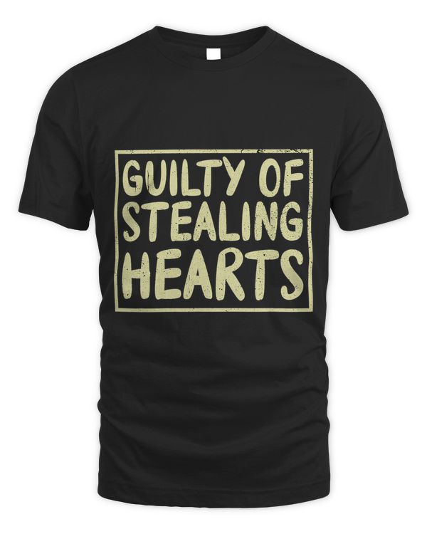 Guilty Of Stealing Hearts Funny Valentines Day Groovy Style