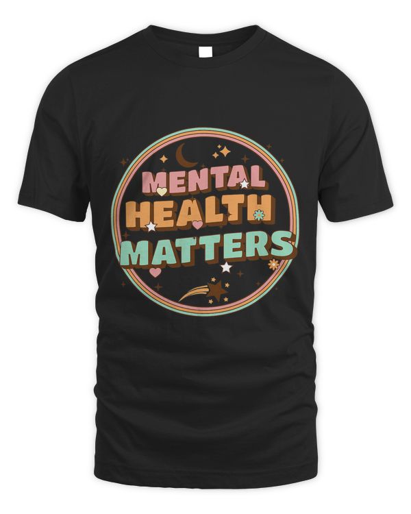 Mental Health Matters Retro Groovy Vintage Therapy Cute