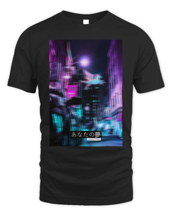 Vaporwave Dreaming of You Japan Anime Turquoise Pink