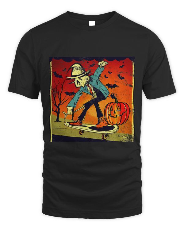 Retro Vintage Halloween Distressed 3 8
