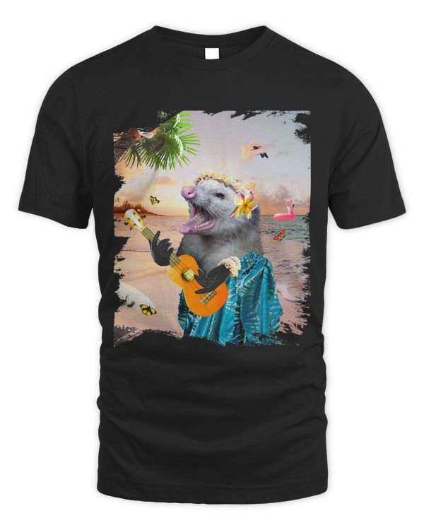 Aloha Hawaiian Possum Opossum Beach Funny