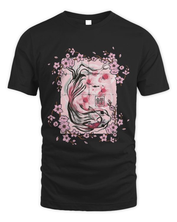 Sakura Tree Koi Carp Pink Cherry Blossom Flower Tree