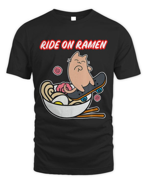 Ride Ramen Bowl Skater Cat Skateboarding