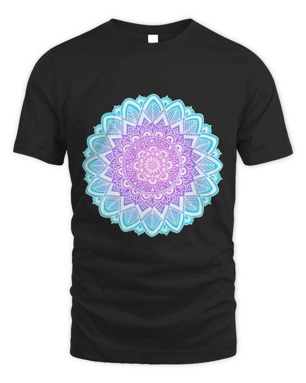 Pastel Vibes Mandala Lotus Pretty Blue Pink Floral Flower