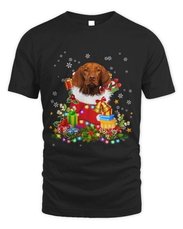 Vizsla Dog Christmas Tree Lights Pajamas Xmas Matching