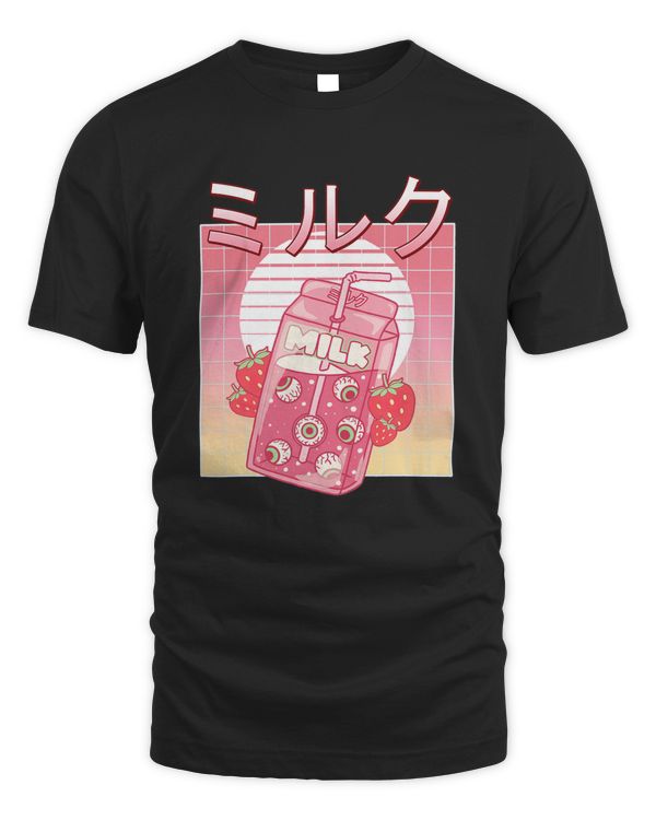 Strawberry Milk Pink Japanese Retro Anime Kawaii Gift Girls
