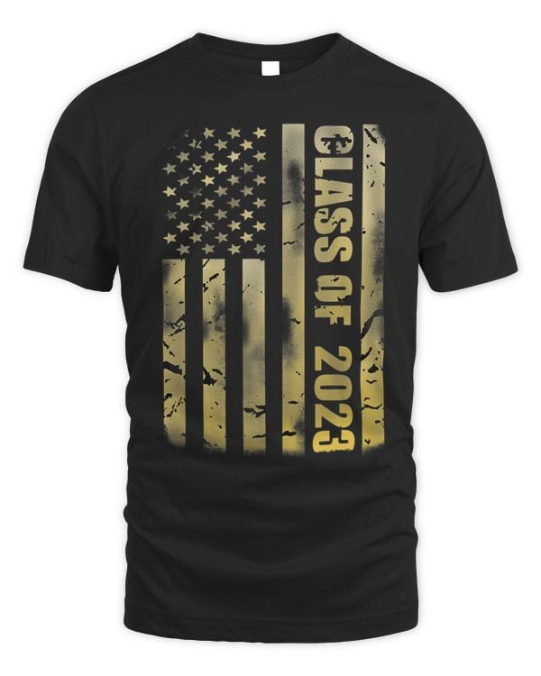 Senior Class of 2023 Graduation Distressed American Flag