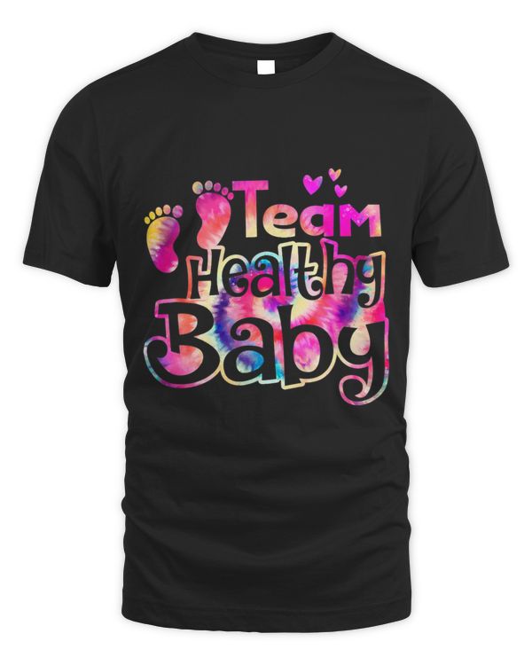 Team Healthy Baby Gender Reveal Party Pink Or Blue Tie Dye3