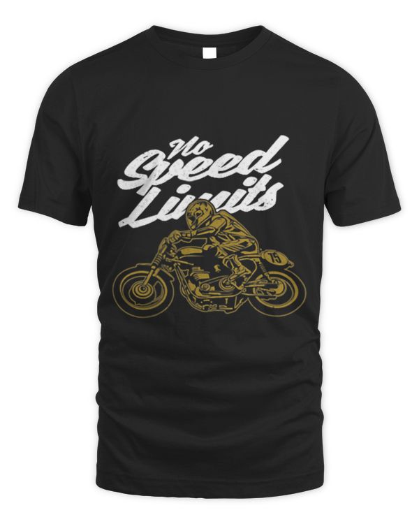 No Speed Limits Vintage Style Retro Motorcycle Race Design 4