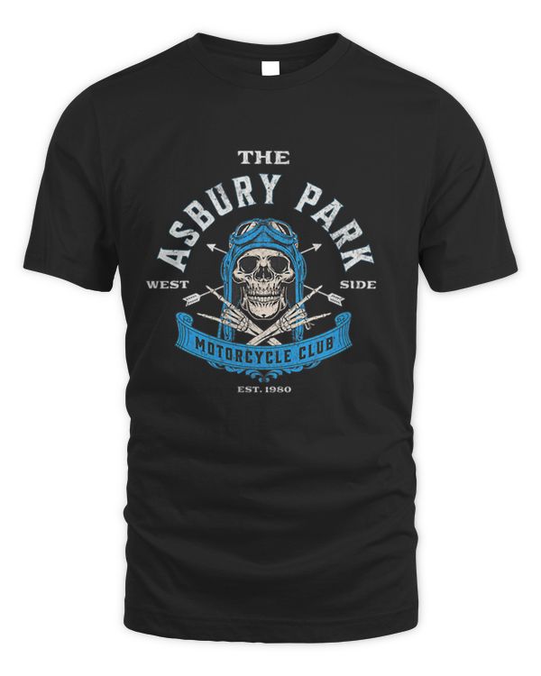 The Asbury Park Motorcycle Club Vintage Retro Distressed