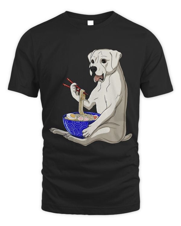 Funny Japanese Kawaii Dog Ramen Noodles American Bulldog