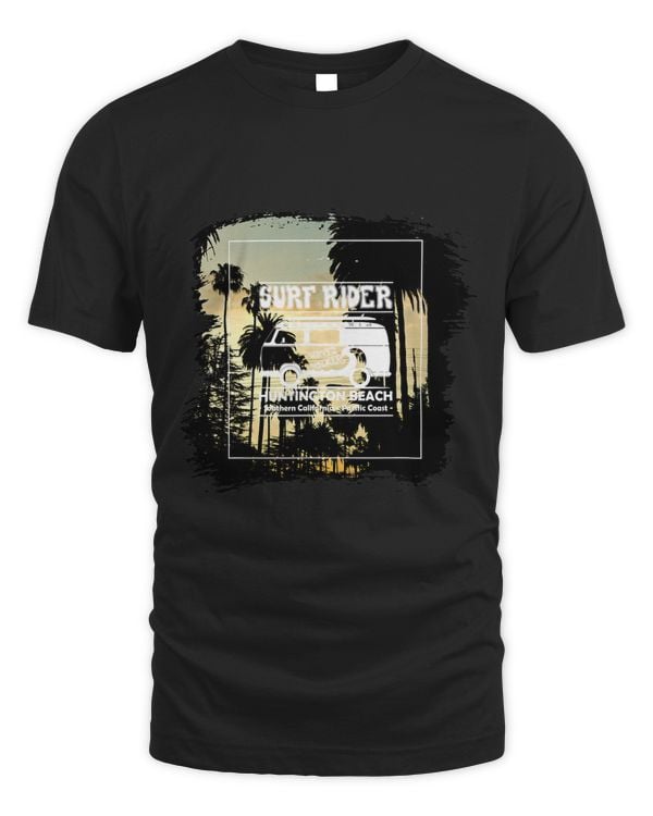T Shirt Surf Rider Southern California Pacific Coast Sunset