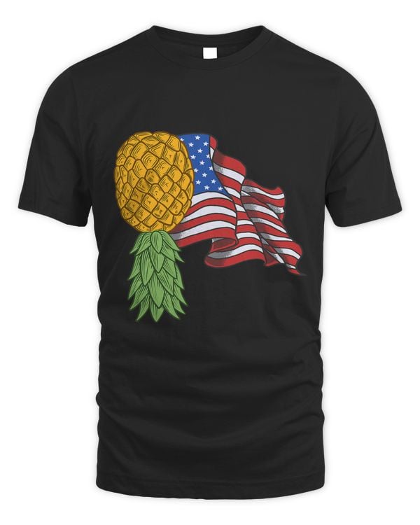 Polyamory and Proud American Upside Down Pineapple USA Flag