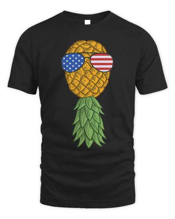 Polyamory and Upside Down Pineapple USA Flag Patriotic