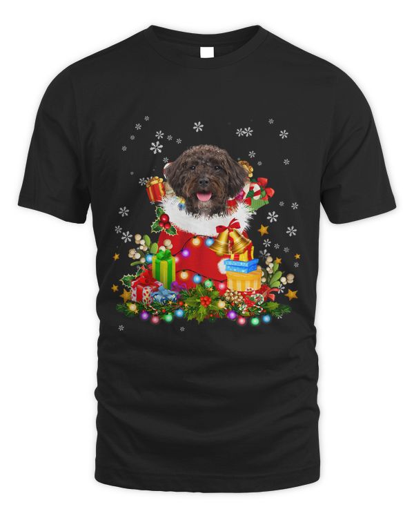 Schnoodle Dog Christmas Tree Lights Pajamas Xmas Matching