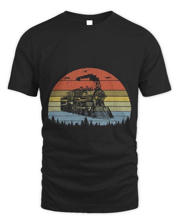 B5PJ Vintage Train Distressed Engineer Engine Conductor