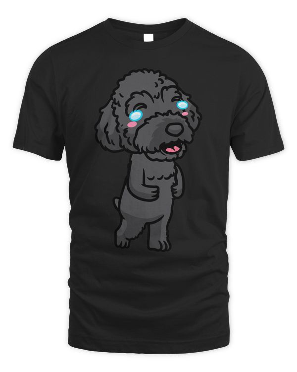 Schnoodle Dog Kawaii Laughing Emoticon