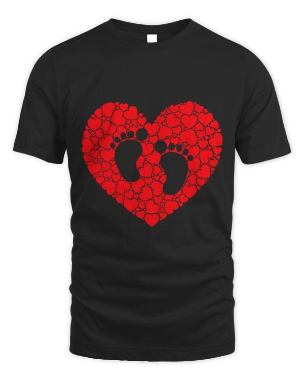 Baby Footprint Heart Valentines Day Pregnancy Announcement