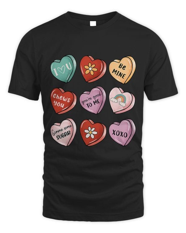 Conversation Hearts Be Mine Pink Red Funny Valentines Day