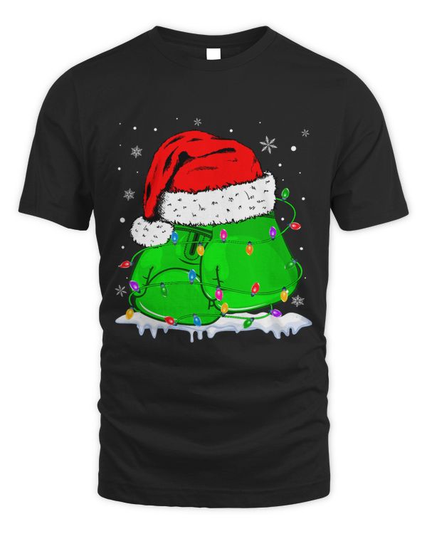 Christmas Boxing Santa Hat Xmas Lights Sports Player