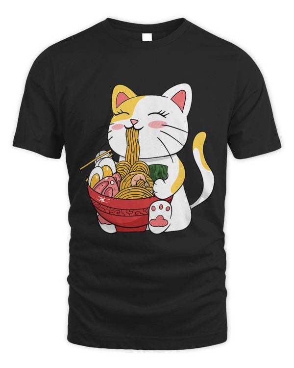Cute Ramen and Cats Funny Anime Noodle Japanese Ramen Party