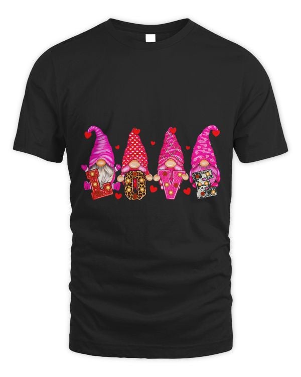 Pink Gnomes Holding L O V E Letters Valentines Gifts Women