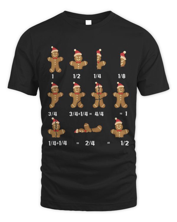 Christmas Math Teacher Fraction Gingerbread Cookie Santa Hat