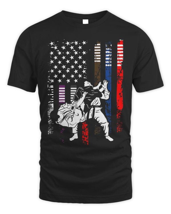 Brazilian Jiu Jitsu American Flag Martial Arts Grappling