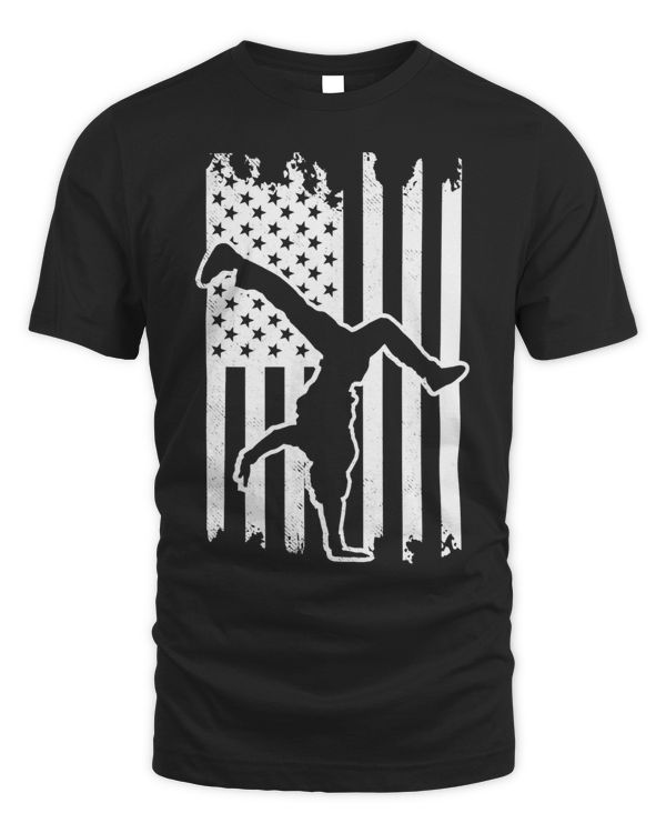 Breakdance american Flag artsy USA patriotic creative art