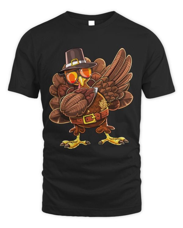 Dabbing Turkey Funny Thanksgiving Pilgrim Costume Gift Women
