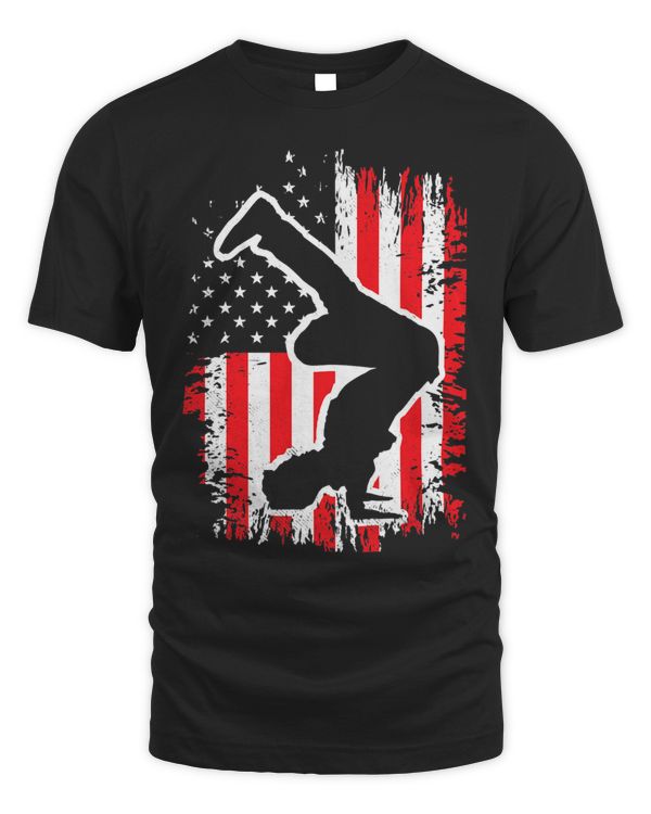 Breakdance vintage america flag art