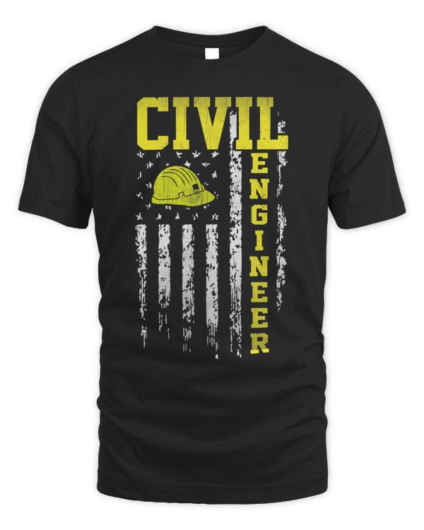 Civil Engineer American Flag Awesome Patriot Gift Men Women
