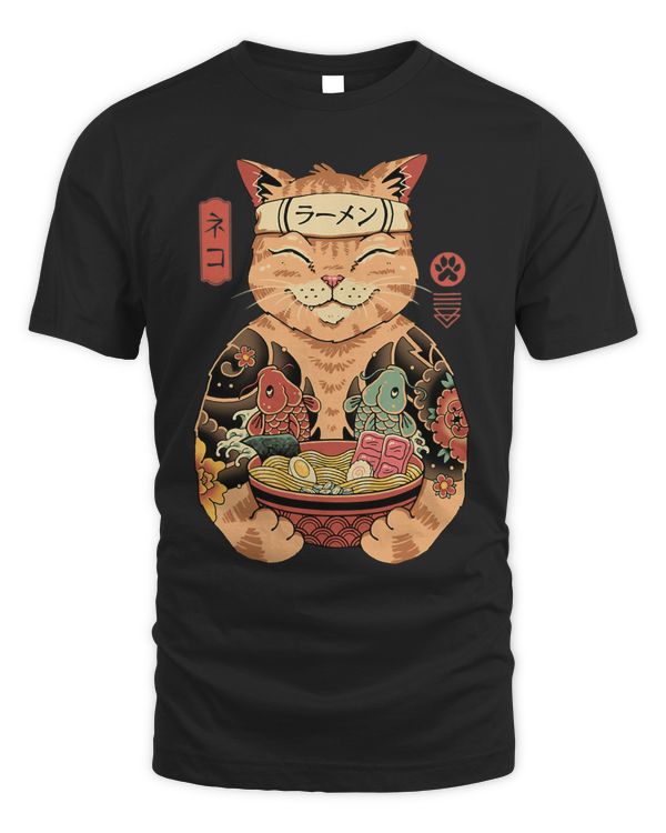 Catana Ramen Cat Tattooed Samurai Cat Japanese Art