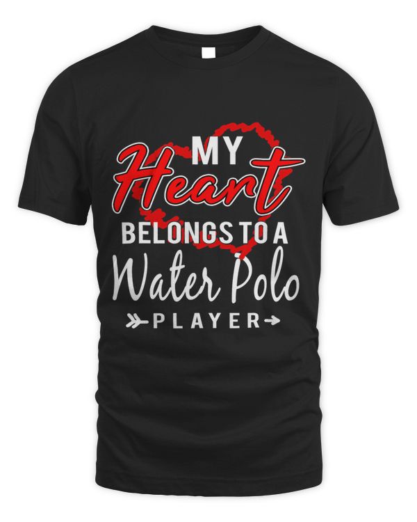 My Heart Belongs To A Water Polo Player Valentines day Gift