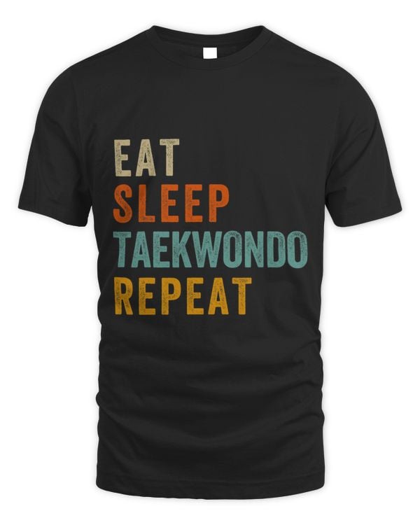 Eat Sleep Taekwondo Repeat Funny Sport Player Fan
