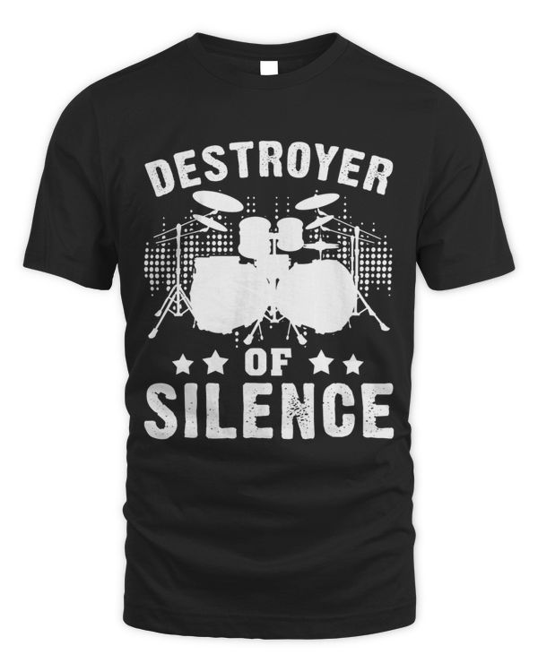 Destroyer Of Silence Percussion Drumming Drummer Funny