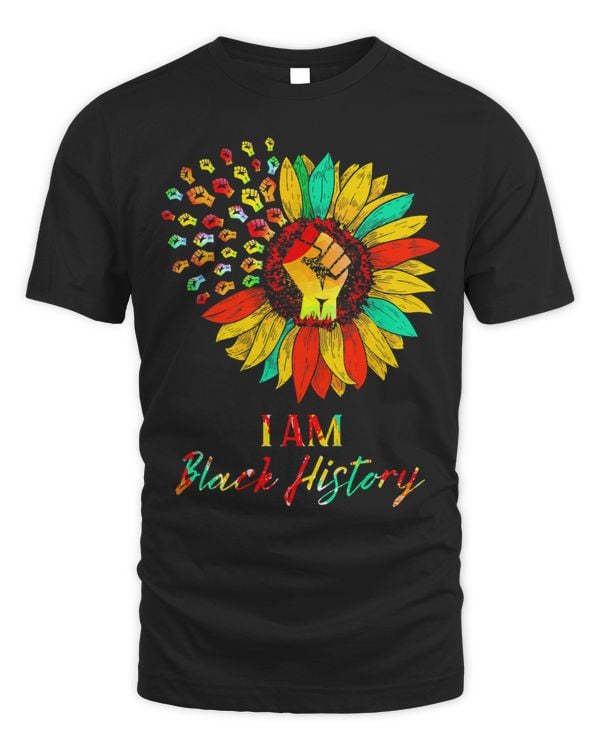 Black History Month Fist Sunflower I Am Black History