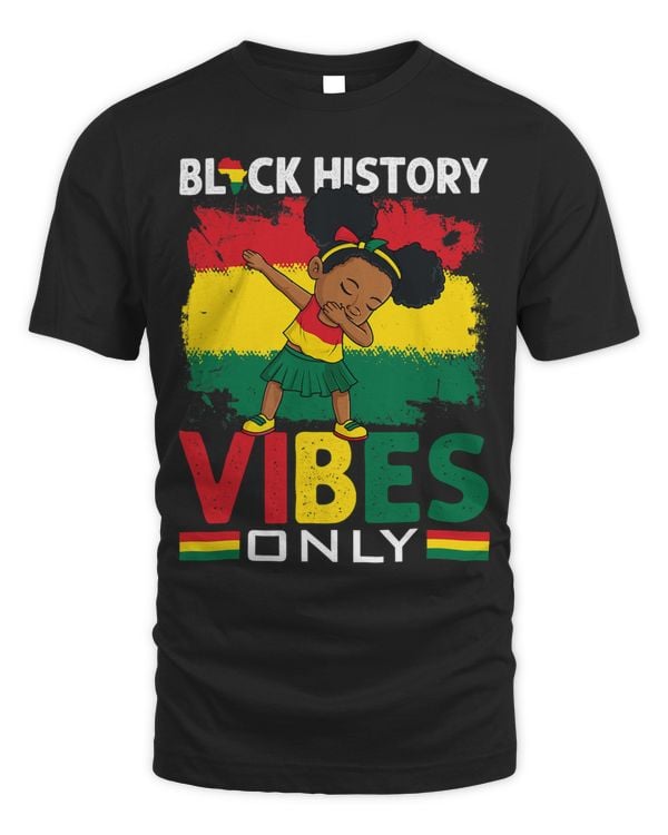 Black History Vibes Only BHM BLM Little Dabbing Melanin Girl