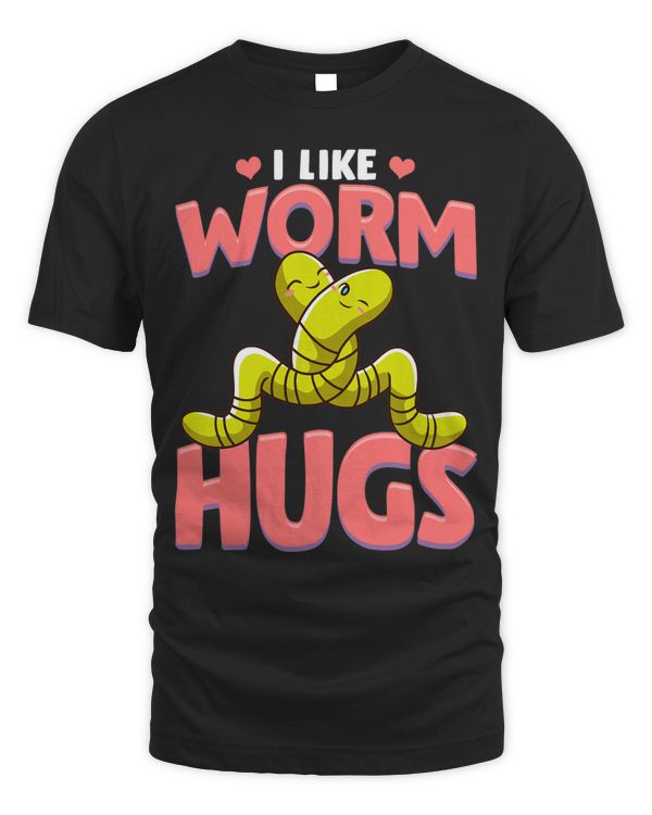 Cute Worm Hugs Friendly Hugger Best Friends Lovers