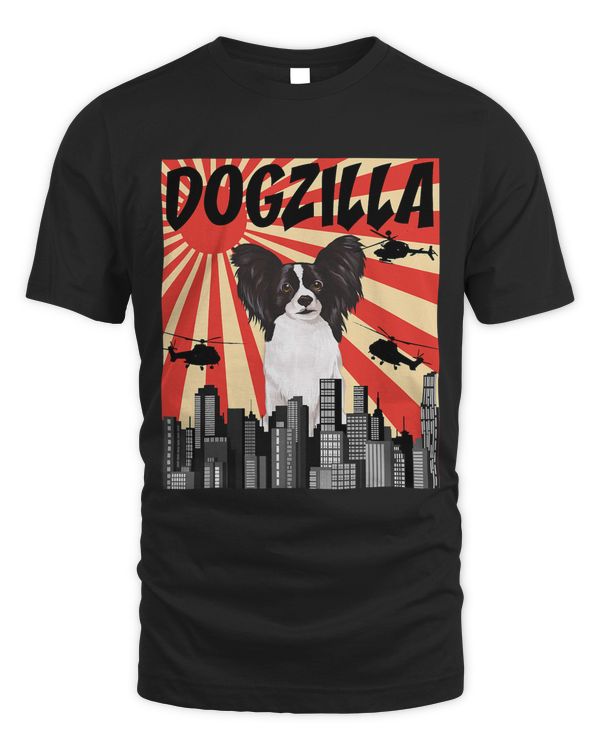 Funny Retro Japanese Dogzilla Papillon 210