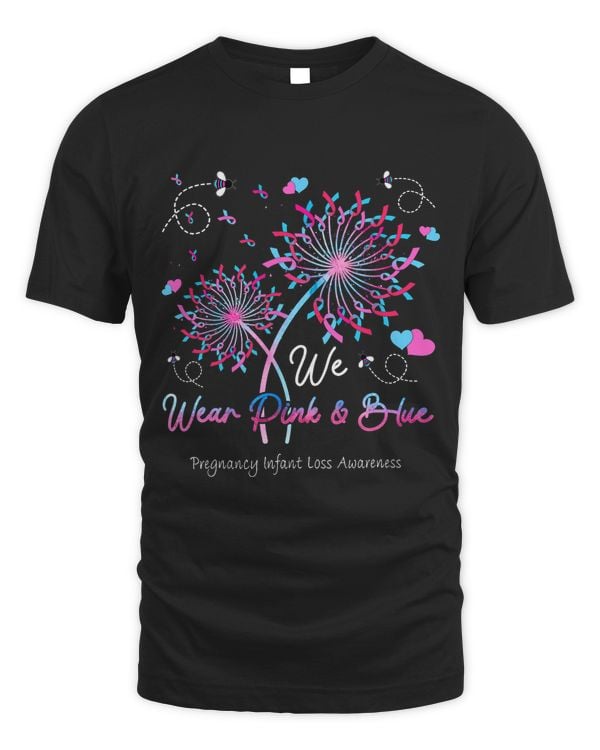 Dandelion We Wear Pink And Blue Ribbon Pregnancy Infant Loss