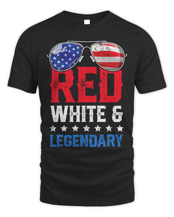 Red White And Legendary 4th Of July Men Merica Sunglasses