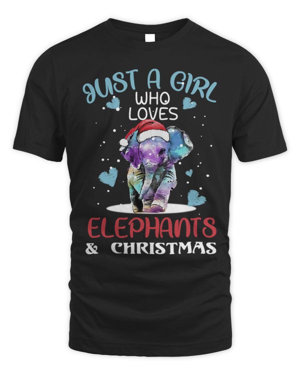 Just A Girl Who Loves Elephants And Christmas Funny Gifts 103