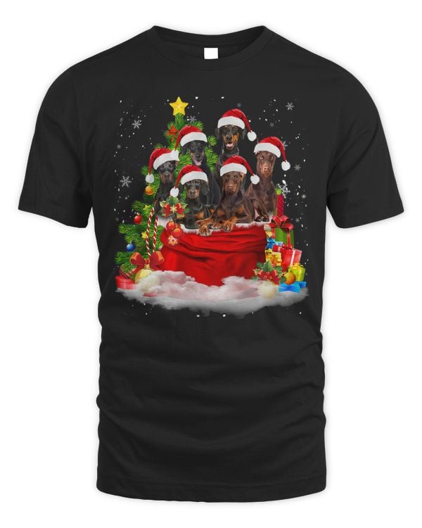 Doberman Pinscher Christmas Santa Claus Bag Christmas Pajama