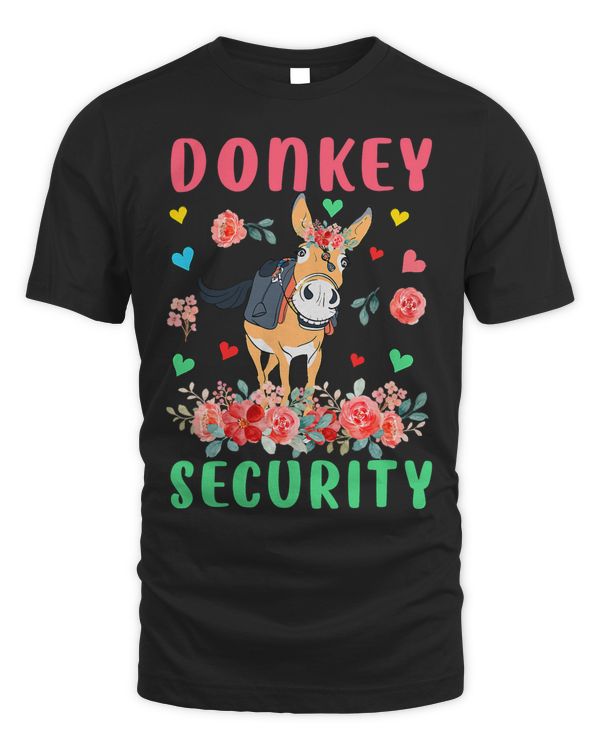Donkey Security Cute Flowers Donkey Funny Famer Farm Animals